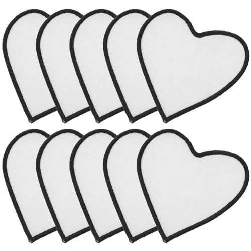 HOMSFOU 10 Stück Blanko Sublimations Patches Bügelbilder für Diy Bastelarbeiten Wiederverwendbare Stoffflicken Dekorative Aufnäher für Individuelles Design und Reparaturen von HOMSFOU