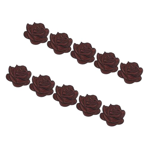 HOMSFOU 10 Stück Blumenstickstätte Kleidungsflicken Aufnäher für Kleidung gestickte Aufnäher nähen Rosenapplikation aufnähen bestickter Rosenaufnäher Polyester Coffee HOMSFOU 10 Stück Blumenstickstätte Kleidungsflicken Aufnäher für Kleidung gestickte Aufnäher nähen Rosenapplikation aufnähen bestickter Rosenaufnäher Polyester Coffee von HOMSFOU