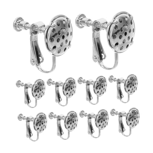 HOMSFOU 10 Stück Bolzenohrringe Set mit baumelnden Ohrringhaken Ohrhaken Set zur Herstellung von Tropfenohrringen Schmuckzubehör Ohrringzubehör machen DIY Haken für Ohrring Metall Silber HOMSFOU 10 Stück Bolzenohrringe Set mit baumelnden Ohrringhaken Ohrhaken Set zur Herstellung von Tropfenohrringen Schmuckzubehör Ohrringzubehör machen DIY Haken für Ohrring Metall Silber von HOMSFOU