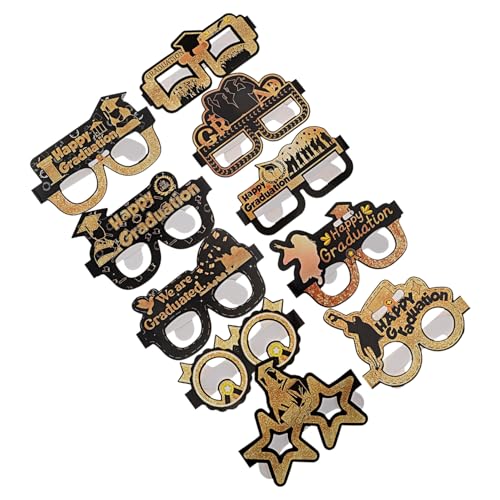 HOMSFOU 10 Stück Brillendekoration für die Abschlusssaison Erwachsene Abschlussbrille aus Papier Abschlussfeier Brille Partybrille Graduation gläser Abschluss Requisiten Graduierungsglas HOMSFOU 10 Stück Brillendekoration für die Abschlusssaison Erwachsene Abschlussbrille aus Papier Abschlussfeier Brille Partybrille Graduation gläser Abschluss Requisiten Graduierungsglas von HOMSFOU