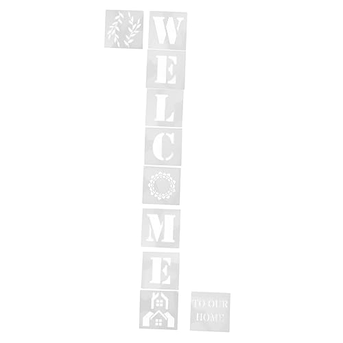 HOMSFOU 10 Stück Diy Buchstaben Schablonen Pet Welcome Design Wiederverwendbare Malvorlagen für Kreative Heimdekoration von HOMSFOU