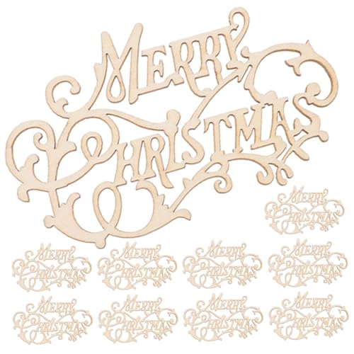 HOMSFOU 10 Stück Diy Holz Anhänger Weihnachtsornamente Handgefertigte Holz Chips für Kreative Bastelprojekte für Dekorationen und Geschenkanhänger von HOMSFOU