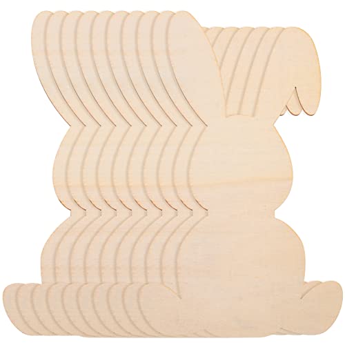 HOMSFOU 10 Stück Diy Holz Hasen Ausschnitte Leere Holzscheiben für Kreative Osterdekoration und Bastelprojekte für Erwachsene Unbeschichtet und zum Bemalen HOMSFOU 10 Stück Diy Holz Hasen Ausschnitte Leere Holzscheiben für Kreative Osterdekoration und Bastelprojekte für Erwachsene Unbeschichtet und zum Bemalen von HOMSFOU