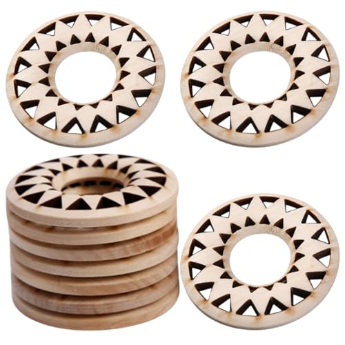 HOMSFOU 10 Stück Diy Holzscheiben für Bastelarbeiten Runde Sonnenblumen Holz Cutouts für Dekoration Kreative Projekte Langlebig und Vielseitig Einsetzbar von HOMSFOU