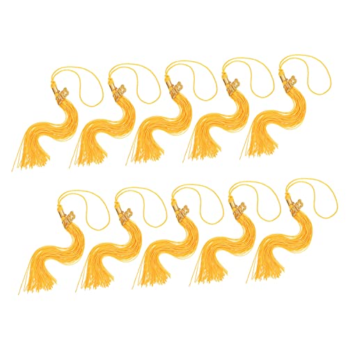 HOMSFOU 10 Stück Doktorhut Quaste Absolventendekorationen Akademische Abschlussquaste Kappendekorationen für den Abschluss Graduierung Kleid Mütze Quaste Polyester Golden HOMSFOU 10 Stück Doktorhut Quaste Absolventendekorationen Akademische Abschlussquaste Kappendekorationen für den Abschluss Graduierung Kleid Mütze Quaste Polyester Golden von HOMSFOU