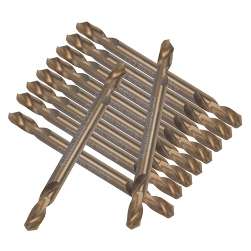 HOMSFOU 10 Stück Doppelkopfbohrer Bausatz Twist Verdrehte Bohrer Industriell Bohren Schlüssel Bohrer Für Eisen Bohrer-kit Bohrbiss Für Gehärteten Stahl Bohrbit Für Metall Golden von HOMSFOU