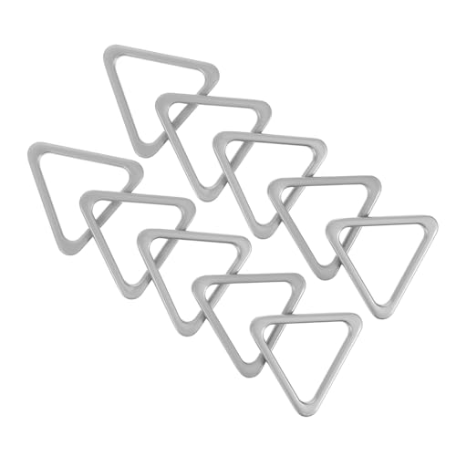 HOMSFOU 10 Stück Dreieckverschlüsse Schlüssel Für D Schmuck Dreieckschnalle Ersatzring Schnalle Dreiecktaschenverschlüsse Taschenverbinder Schnalle Dreiecksform Verschlüsse von HOMSFOU