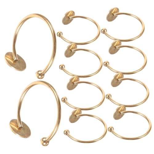 HOMSFOU 10 Stück Einstellbare Edelstahl Ringbasis DIY Ringrohlinge für Schmuckherstellung Leichte Verstellbare Fingerring basen zum Basteln und Kreativen Gestalten von Schmuck HOMSFOU 10 Stück Einstellbare Edelstahl Ringbasis DIY Ringrohlinge für Schmuckherstellung Leichte Verstellbare Fingerring basen zum Basteln und Kreativen Gestalten von Schmuck von HOMSFOU