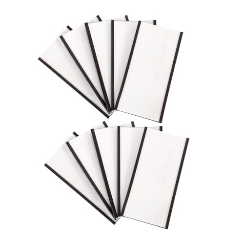 HOMSFOU 10 Stück Etikettenhalter Kartenplatzierungsclips Schildhalterklemme Clip- -Etikettenklemme magnetischer etikettenclip für lager Weicher Magnet aus Gummi Weiß von HOMSFOU