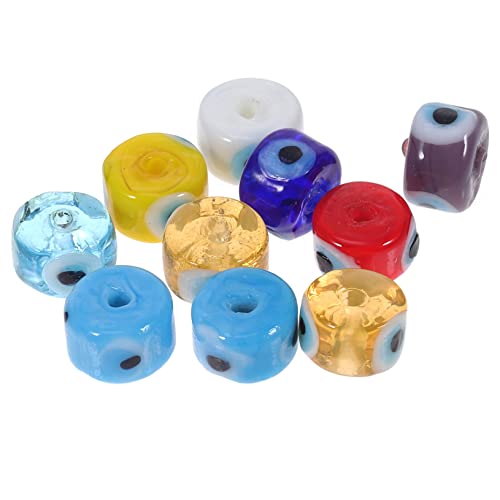 HOMSFOU 10 Stück Farbige Teufelsaugen Perlen DIY Schmuckherstellung Charm Beads für Armbänder und Deko Hochwertige Glasperlen Mischfarben HOMSFOU 10 Stück Farbige Teufelsaugen Perlen DIY Schmuckherstellung Charm Beads für Armbänder und Deko Hochwertige Glasperlen Mischfarben von HOMSFOU