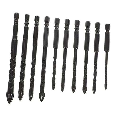 HOMSFOU 10 Stück Fliesenbohrer Punktschleifen Zementplattenbohrer Bohrer Mit Hartmetallspitze Hartmetallbohrer Beton Keramikbohrer Fliesenbohrer Bohrer Für Bohrer Glasbohrer von HOMSFOU