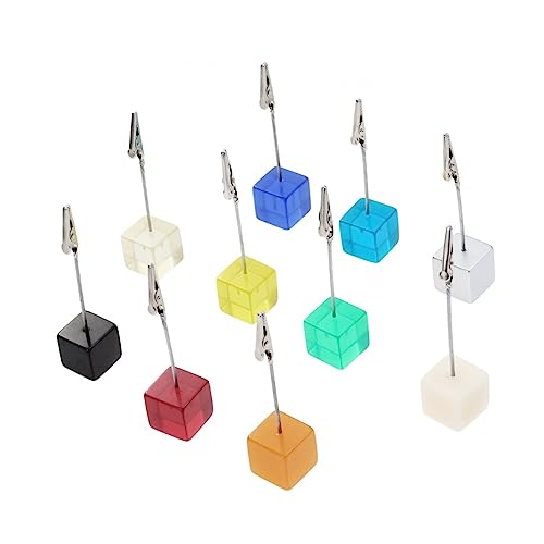 HOMSFOU 10 Stück Geschäftskartenhalter Hochzeitshalter Krokodilklemme Für Den Schreibtisch Memo -halter Würfel Harz Halter Diy - Zufällige Farbe HOMSFOU 10 Stück Geschäftskartenhalter Hochzeitshalter Krokodilklemme Für Den Schreibtisch Memo -halter Würfel Harz Halter Diy - Zufällige Farbe von HOMSFOU