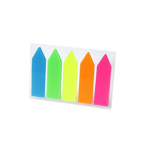 HOMSFOU 10 Stück Haftnotizen Lesezeichen Memo Pads Selbstklebende Indexetiketten für Schule und Büro Seitenmarkierung und Dokumentenorganisation von HOMSFOU