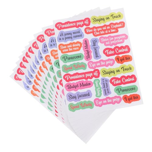 HOMSFOU 10 Stück Handbook -Label Aufkleber Etiketten für Bargeldumschläge Budgetaufkleber für Planer Budget-Notizbuchaufkleber Aufkleber schreiben beschichtetes Papier von HOMSFOU