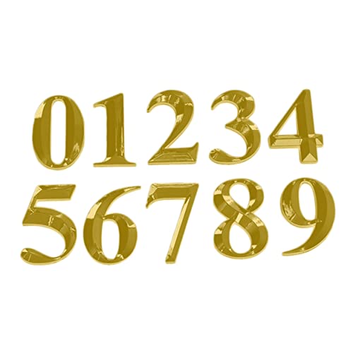 HOMSFOU 10 Stück Hausnummer nummern aufkleber zahlenaufkleber Zahlensticker kennzeichen house number Etiketten Adressnummern für LED Türzahlen Dekorativ Schild Zimmertornummer Golden HOMSFOU 10 Stück Hausnummer nummern aufkleber zahlenaufkleber Zahlensticker kennzeichen house number Etiketten Adressnummern für LED Türzahlen Dekorativ Schild Zimmertornummer Golden von HOMSFOU