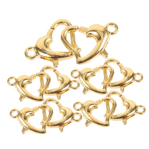 HOMSFOU 10 Stück Herz Lobster Clips für Diy Schmuck Schmuckverbinder für Armbänder und Installieren für Kreative Projekte von HOMSFOU