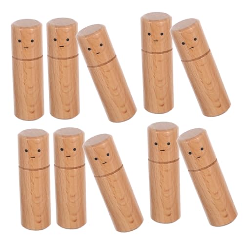 HOMSFOU 10 Stück Holz-puppenrohlinge aus Buchenholz Naturbelassene Holzfiguren zum Bemalen Kleine Holzspielzeuge für Diy-bastelset für Kreative Gestaltung und Dekoration zu Hause und von HOMSFOU