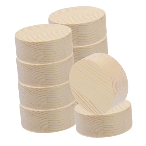 HOMSFOU 10 Stück Holzscheiben bastelset basteln für holzbohlen bretter dekoration weihnachten weihnacjtsdeko Hartholz baustein Planke handbemalte Naben Holzspan Bambus von HOMSFOU