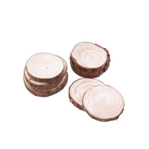 HOMSFOU 10 Stück Holzscheiben für Diy Hochzeitsdeko Tischdekoration und Bastelprojekte mit Feiner Polierung und Rinde HOMSFOU 10 Stück Holzscheiben für Diy Hochzeitsdeko Tischdekoration und Bastelprojekte mit Feiner Polierung und Rinde von HOMSFOU