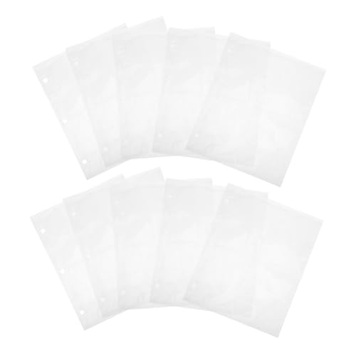 HOMSFOU 10 Stück Kartenalbum Lose Blatt Binderhüllen Für Sammelkarten Fotokartenordner Albumhüllen Kpop Kleiner Ordner Mit Kunststoffhüllen Dicke Kartenhüllen Fotokardhalter Pp Transparent von HOMSFOU