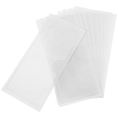 HOMSFOU 10 Stück Kartentasche visitenkarten Klare Taschen für das Klassenzimmer selbstklebender Etikettenhalter Karteikartenentasche Ticketordner Klebeetikettentaschen PVC Transparent von HOMSFOU