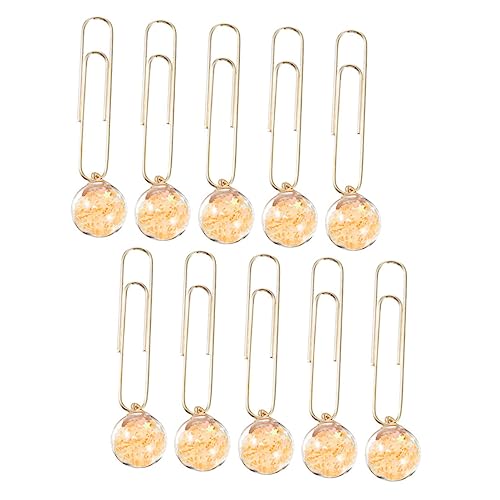 HOMSFOU 10 Stück Kreative Lesezeichen Büroklammern Sternform Dekorative Papierclips für Notizen und Memo Halter Organisieren von Dokumenten und Scrapbooking von HOMSFOU