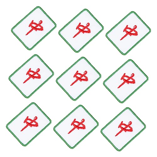 HOMSFOU 10 Stück Kreative Mahjong Stickerei Patches für Kleidung DIY Applikationen zum Nähen Vielseitige Dekoration für Taschen Schuhe und Mehr von HOMSFOU