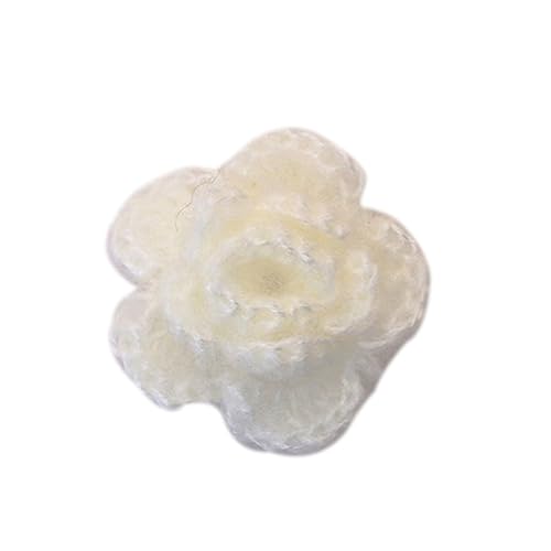 HOMSFOU 10 Stück Lagige Handgefertigte Häkelblumen Applikationen für Nähen und Basteln Weiß Mohair Dekoration für Kleidung Taschen und Scrapbooking von HOMSFOU