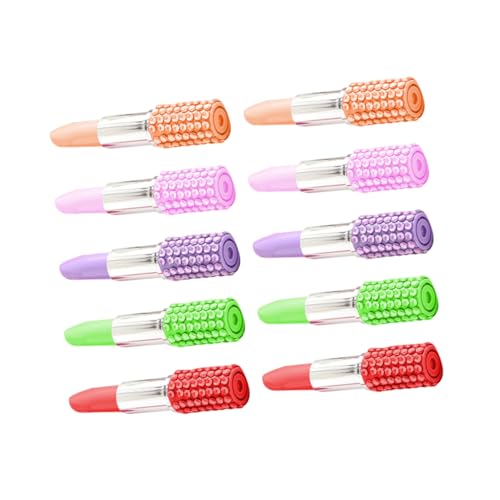 HOMSFOU 10 Stück Lippenstift Kugelschreiber Kreative und Schöne Kugelschreiber im Lippenstift Design für Zuhause Schule und Geschäfte Mixed Color von HOMSFOU
