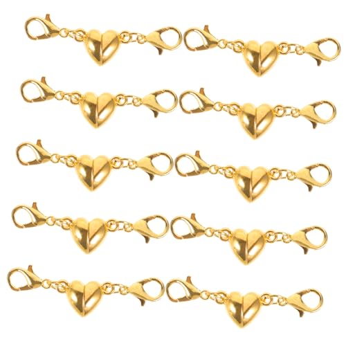 HOMSFOU 10 Stück Magnetverschluss Herzform für Diy Schmuckherstellung Magnetische Schließe für Halskette Armband und Fußkette Robuste Glänzende Verbindungen für Kreative Projekte HOMSFOU 10 Stück Magnetverschluss Herzform für Diy Schmuckherstellung Magnetische Schließe für Halskette Armband und Fußkette Robuste Glänzende Verbindungen für Kreative Projekte von HOMSFOU