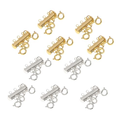 HOMSFOU 10 Stück Magnetverschluss für Schmuck Goldene Silberne Magnetische Verbindungsstücke für Armbänder für Diy Schmuckherstellung von HOMSFOU