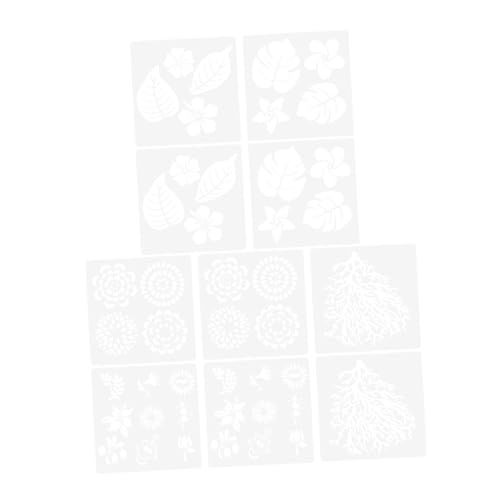 HOMSFOU 10 Stück Mal Wandschablonen Scrapbook Zeichnen Und Malen Klein Groß Jumbo Papier Blumenschablonen Basteln DIY Vorlagen Ästhetische Blätter Schablone Zeichenschablonen von HOMSFOU