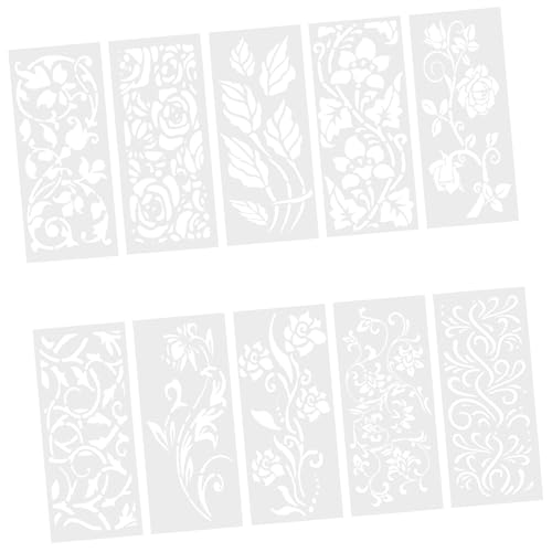 HOMSFOU 10 Stück Malvorlage Handwerk Mini-Schablonen Schablonen zum Basteln wiederverwendbar Blumen- für dekoration kleine Schablonen Wiederverwendbare Malereischablonen das Haustier Weiß HOMSFOU 10 Stück Malvorlage Handwerk Mini-Schablonen Schablonen zum Basteln wiederverwendbar Blumen- für dekoration kleine Schablonen Wiederverwendbare Malereischablonen das Haustier Weiß von HOMSFOU