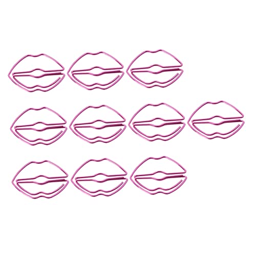 HOMSFOU 10 Stück Metall clip Büroklammern in Lippenform Pinke Paper Clips mit Hoher Elastizität für Büro Schule und Zuhause zum Organisieren und Dekorieren von Dokumenten und Fotos HOMSFOU 10 Stück Metall clip Büroklammern in Lippenform Pinke Paper Clips mit Hoher Elastizität für Büro Schule und Zuhause zum Organisieren und Dekorieren von Dokumenten und Fotos von HOMSFOU