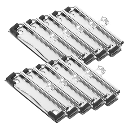HOMSFOU 10 Stück Metallplattenklammern Kleine Klemmbretter Große Büroklammern Klemmbrettbrett Basisklammern Klammern Metallklammern Wiederverwendbare Klammern Stabile Klammer Für von HOMSFOU