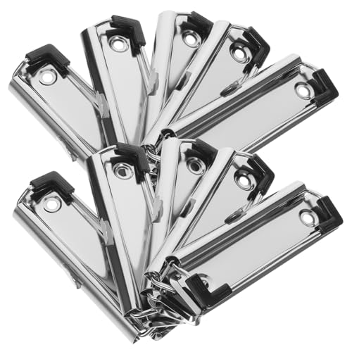 HOMSFOU 10 Stück Montierbare Klemmbrett Clips aus Metall für Dokumente Schule und Büro Starke Halterung für Kreative Projekte und Tägliche Anwendungen von HOMSFOU
