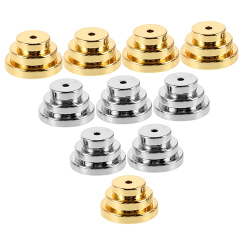 HOMSFOU 10 Stück Ohrsteckerverschlüsse Für Schwere Ohrringe: Elegante Ohrringheber Aus Metall – 3-stufige 0,31 X 0,12 Zoll Verschlüsse Für Schweren Schmuck – Sichere Und Stabile von HOMSFOU