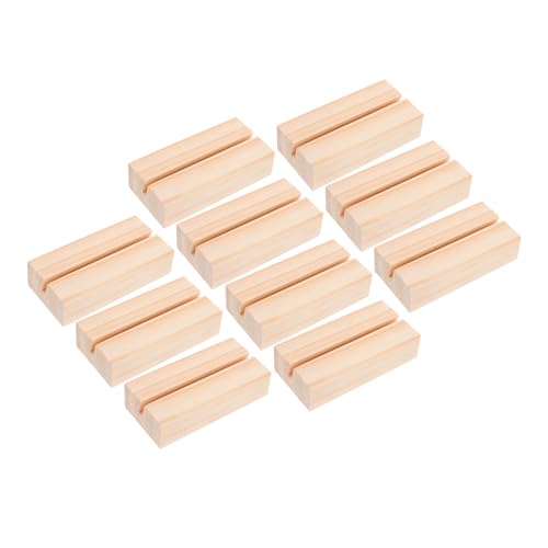 HOMSFOU 10 Stück Postkartenhalter Bildhalter Für Den Schreibtisch Fotohalter Für Namenskarten Fotokartenhalter Kartenhalter Für Schreibtisch Bildhalter Für Tische Holz Beige von HOMSFOU