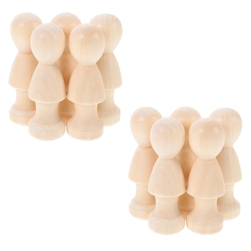 HOMSFOU 10 Stück Puppenornamente Mädchen Miniatur Peg-Puppenkörper Leute pfeifen kleine Stifte Schmuckhandwerk für Holzhandwerk Holzfiguren Dollhouse Dekorationen hölzern HOMSFOU 10 Stück Puppenornamente Mädchen Miniatur Peg-Puppenkörper Leute pfeifen kleine Stifte Schmuckhandwerk für Holzhandwerk Holzfiguren Dollhouse Dekorationen hölzern von HOMSFOU