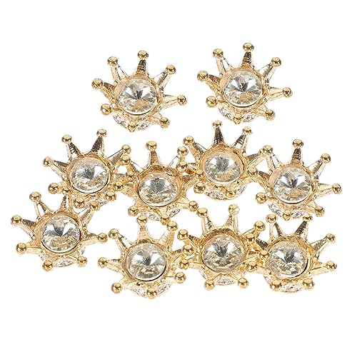 HOMSFOU 10 Stück Rhinestone Krone Perlen Diy Schmuck Zubehör für und Armbänder Vielseitige Bastelperlen für Kreative Haaraccessoires und von HOMSFOU