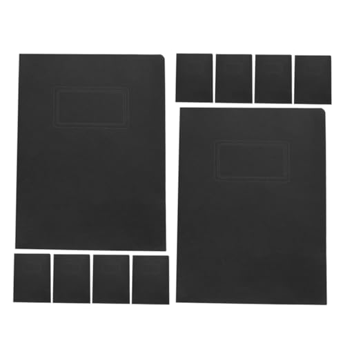 HOMSFOU 10 Stück Schwarze Papier Ordner mit Zwei Fächern Faltbare Dokumentenmappe mit Großem Fassungsvermögen Robuster Schutz für Büro Schule und Zuhause Professioneller Aktenorganizer von HOMSFOU