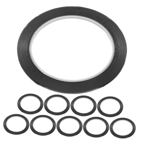 HOMSFOU 10 Stück Schwarzes Klebeband Trocken Abwischbares Tafelband Nadelstreifenband Für Whiteboards Whiteboard-zubehör Dünnes Schwarzes Band Whiteboard Mit Linien Das Haustier Black von HOMSFOU