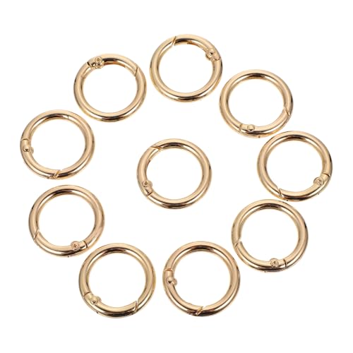HOMSFOU 10 Stück Spring Buckles Runde Karabinerhaken für Taschen Geldbörsen und Schlüsselanhänger Innen Leicht und Kompakt für Vielseitige Anwendungen HOMSFOU 10 Stück Spring Buckles Runde Karabinerhaken für Taschen Geldbörsen und Schlüsselanhänger Innen Leicht und Kompakt für Vielseitige Anwendungen von HOMSFOU