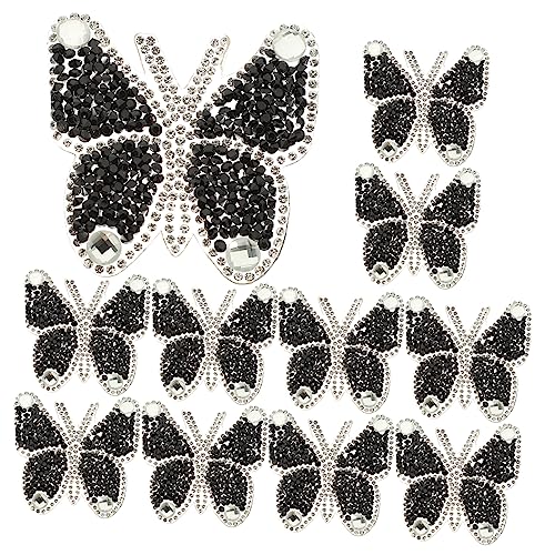 HOMSFOU 10 Stück Strass Patches für Kleidung Bügelbilder mit Hot Melt Kleber Dekorative Aufnäher im Schmetterlingsdesign zum Verschönern und Reparieren von Kleidung und Taschen HOMSFOU 10 Stück Strass Patches für Kleidung Bügelbilder mit Hot Melt Kleber Dekorative Aufnäher im Schmetterlingsdesign zum Verschönern und Reparieren von Kleidung und Taschen von HOMSFOU