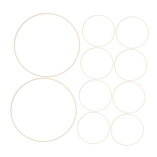 HOMSFOU 10 Stück Teiliges Bambus Blumenkranz Ringe für Makramee und DIY Kranzherstellung Natürliche Robuste Holzringe für Hochzeitsdeko und Vielseitige Bastelprojekte HOMSFOU 10 Stück Teiliges Bambus Blumenkranz Ringe für Makramee und DIY Kranzherstellung Natürliche Robuste Holzringe für Hochzeitsdeko und Vielseitige Bastelprojekte von HOMSFOU