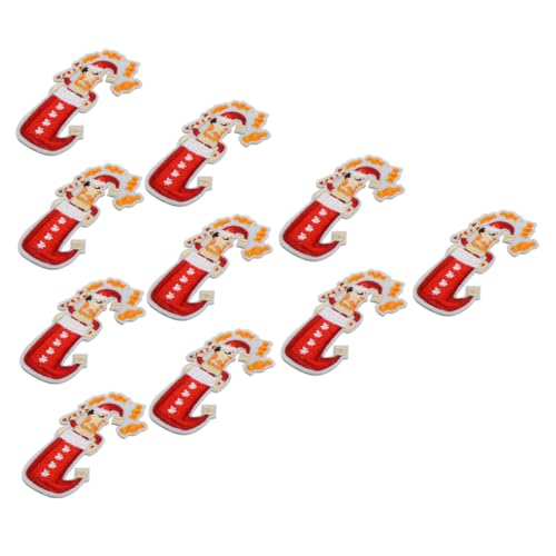 HOMSFOU 10 Stück Teiliges Bestickte Weihnachts Patches zum Aufbügeln Dekorative Applikationen für Kleidung und Jacken Kompakte Flicken mit Einzigartigen Motiven für DIY Basteln und HOMSFOU 10 Stück Teiliges Bestickte Weihnachts Patches zum Aufbügeln Dekorative Applikationen für Kleidung und Jacken Kompakte Flicken mit Einzigartigen Motiven für DIY Basteln und von HOMSFOU