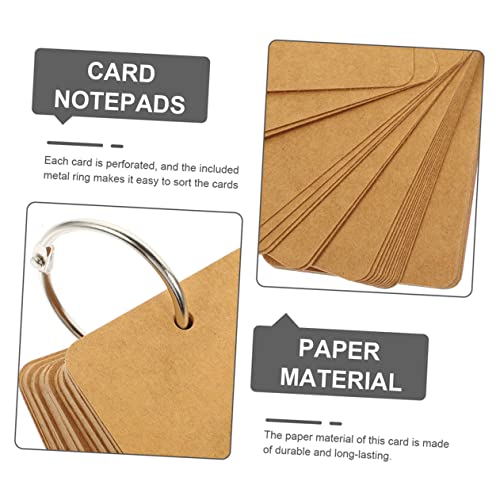 HOMSFOU 10 Stück Teiliges Blanko Karteikarten aus Kraftpapier Handliche Lernkarten mit Metallring Beschreibbar Tragbar für Schule Studium Diy Notizen und Vokabeltraining HOMSFOU 10 Stück Teiliges Blanko Karteikarten aus Kraftpapier Handliche Lernkarten mit Metallring Beschreibbar Tragbar für Schule Studium Diy Notizen und Vokabeltraining von HOMSFOU