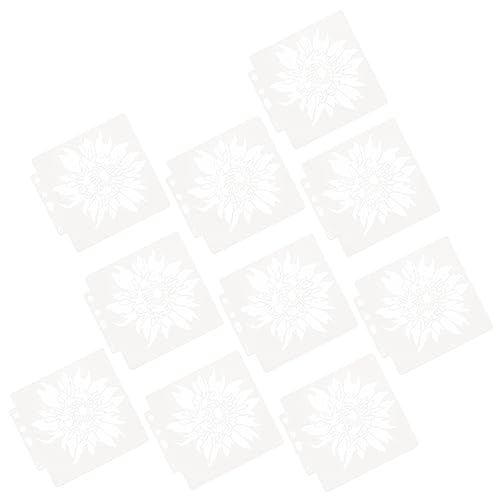 HOMSFOU 10 Stück Teiliges Blumen Schablonen für Malen Wiederverwendbare Diy Vorlage Pet für Wände Möbel und Bastelprojekte HOMSFOU 10 Stück Teiliges Blumen Schablonen für Malen Wiederverwendbare Diy Vorlage Pet für Wände Möbel und Bastelprojekte von HOMSFOU