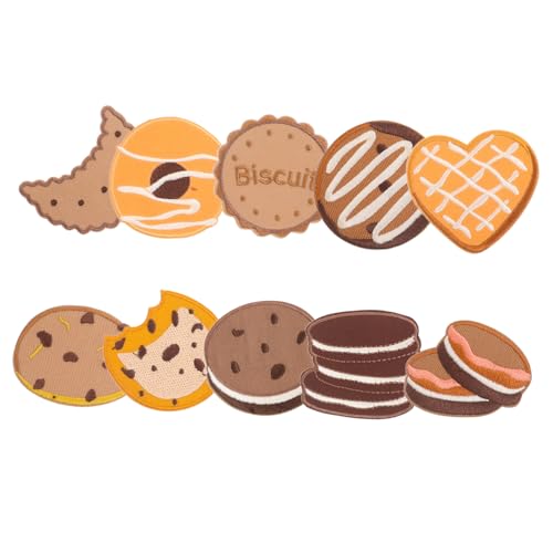 HOMSFOU 10 Stück Teiliges Bügelflicken Jungen Cartoon Keks Aufnäher Bestickte Patches zum Aufbügeln für DIY Kleidung Taschen Jeans Vielseitige Applikationen für Alltag und Geschenkideen von HOMSFOU