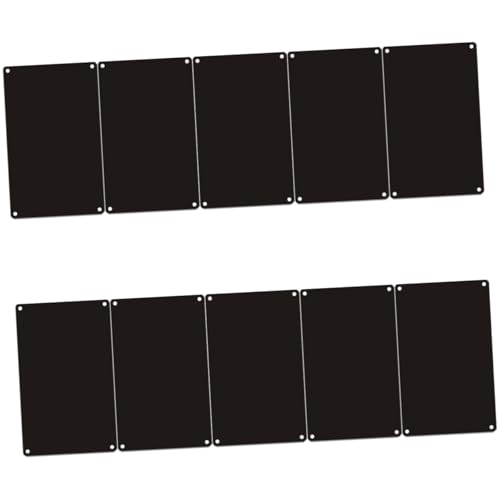 HOMSFOU 10 Stück Teiliges DIY Metallschild aus Schwarzem Dickem Aluminium mit Löchern Langlebige Blanko Türschilder für Büro Hotel und Briefkasten Gravur HOMSFOU 10 Stück Teiliges DIY Metallschild aus Schwarzem Dickem Aluminium mit Löchern Langlebige Blanko Türschilder für Büro Hotel und Briefkasten Gravur von HOMSFOU